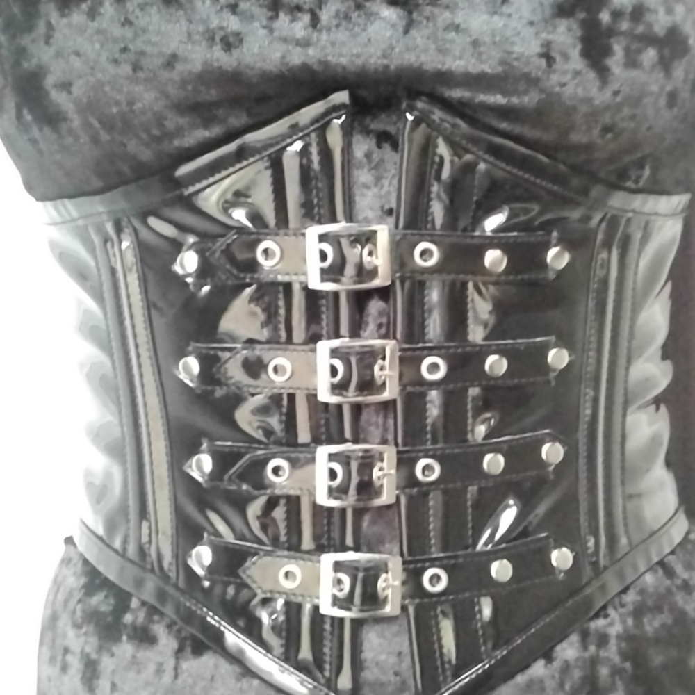 Hoss international vinyl waist cincher corset